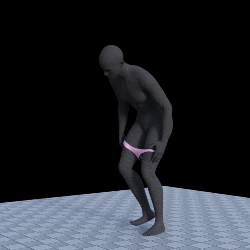 Picture shows an 3D Briefs dForce object thats used to create a slipped clothes position