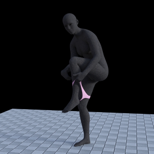 Picture shows an 3D Briefs dForce object thats used to create an other slipped clothes position