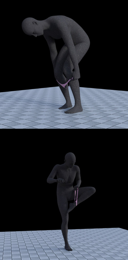 Picture shows an 3D Briefs dForce object thats used to create an other slipped clothes position